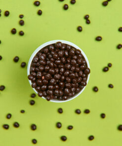 quinoa inflada cubierta de chocolate sin azúcar